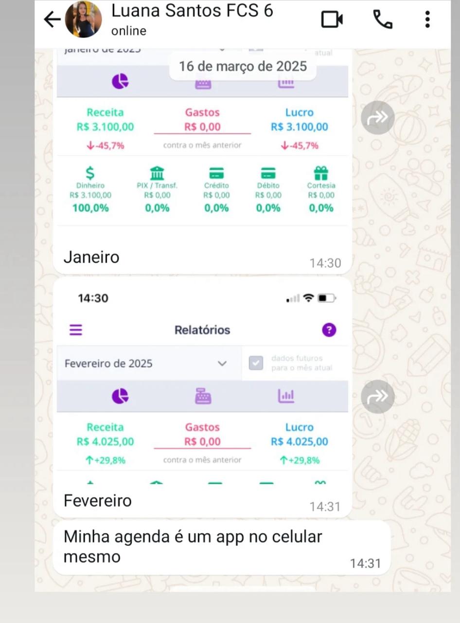 Faturamento Luana Santos